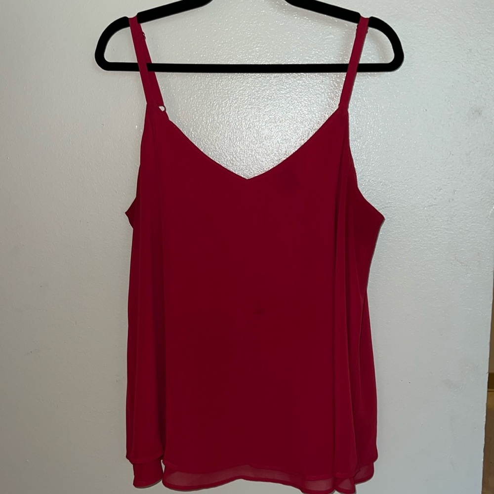TORRID Sophie Chiffon Swing Cami RED Size 0